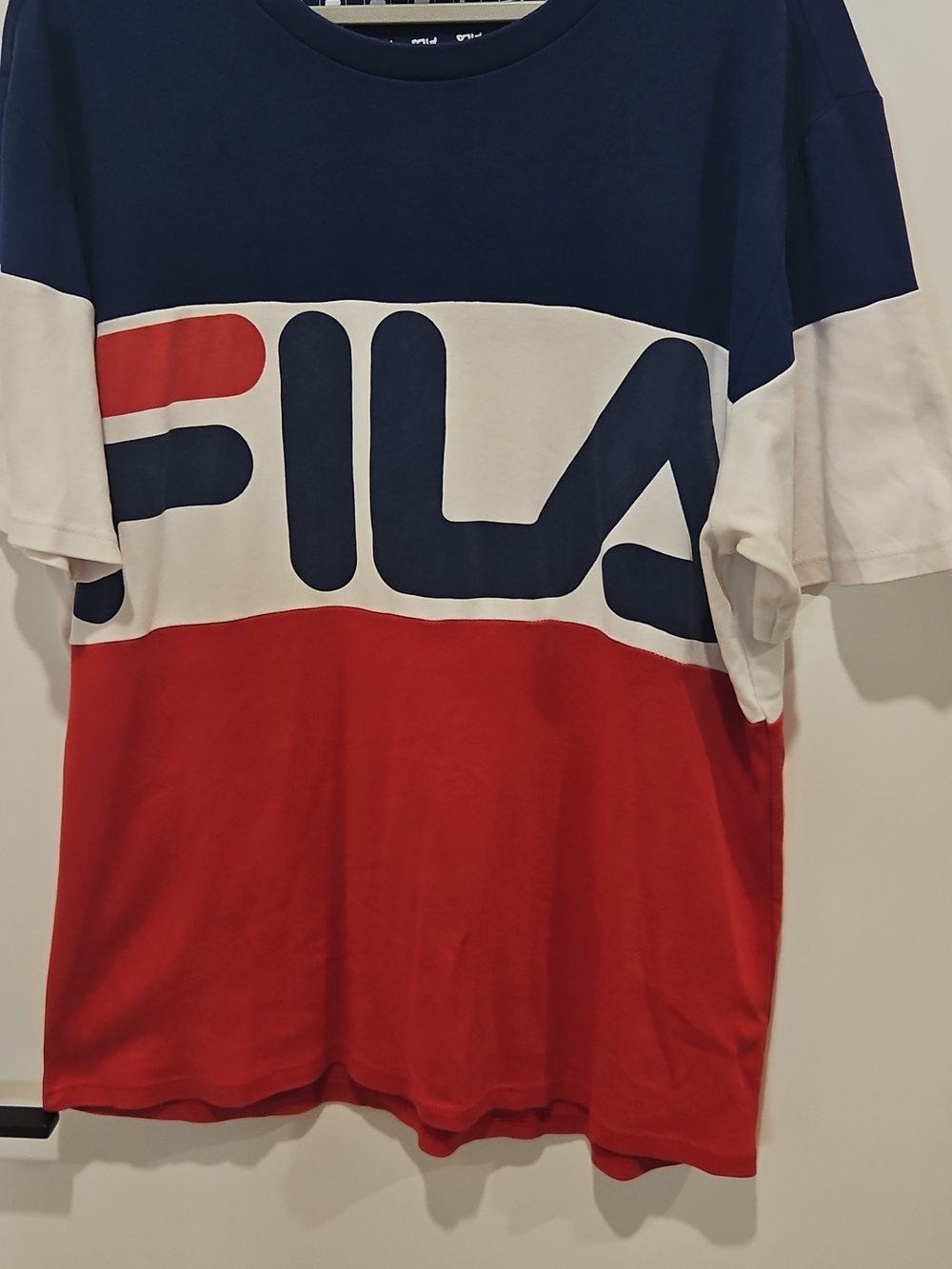 FILA Men T-Shirt Color Blue, Red and White Size XXL